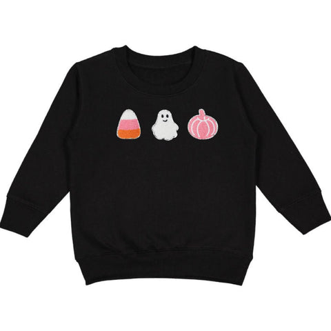Sweet Wink Long Sleeve Patch Sweatshirt - Halloween Treats - Let Them Be Little, A Baby & Children's Clothing Boutique