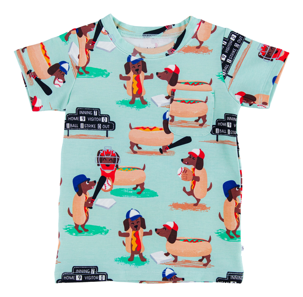 Birdie Bean Short Sleeve Bamboo Blend Pocket Tee Oscar Let Them Be Little, A Baby & Children