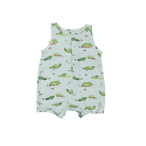 Angel Dear Bamboo Shortie Romper - Alligators - Let Them Be Little, A Baby & Children's Clothing Boutique