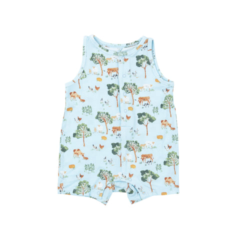 Angel Dear Bamboo Shortie Romper - Farm Friends - Let Them Be Little, A Baby & Children's Clothing Boutique