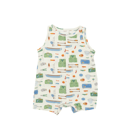Angel Dear Bamboo Shortie Romper - Fishing Tools - Let Them Be Little, A Baby & Children's Clothing Boutique