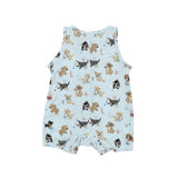 Angel Dear Bamboo Shortie Romper - Puppy Alphabet - Let Them Be Little, A Baby & Children's Clothing Boutique