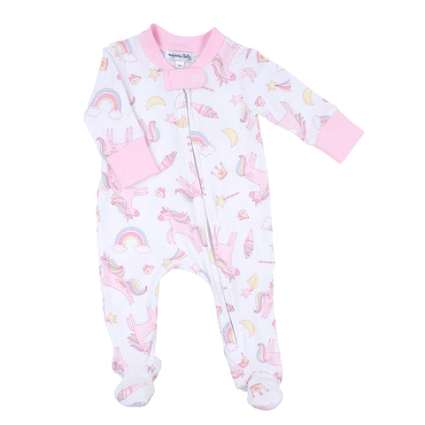 Magnolia Baby Bamboo Blend Printed Zipper Footie - Believe in Magic - Let Them Be Little, A Baby & Children's Clothing Boutique
