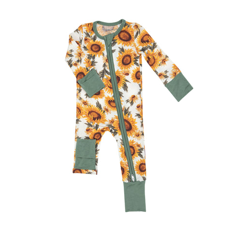 NEEDS ATTENTION Angel Dear Ruffle Zipper Romper - Fall Sunflower - Let Them Be Little, A Baby & Children's Clothing Boutique