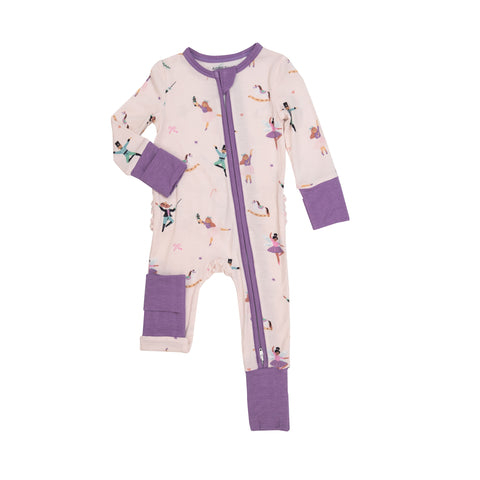Angel Dear 2 Way Zip Romper - Nutcracker Ballet with Ruffle (Pink) - Let Them Be Little, A Baby & Children's Clothing Boutique