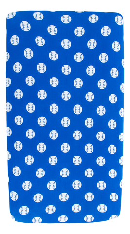 Birdie Bean Crib Sheet - Baseball Blue - Let Them Be Little, A Baby & Children's Clothing Boutique