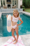 Lullaby Set Brandy Two Piece Swimsuit - Wilmington Wildflower Windowpane PRESALE - Let Them Be Little, A Baby & Children's Clothing Boutique