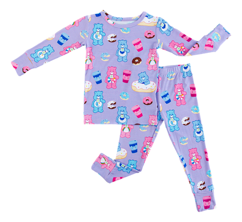 Birdie Bean Long Sleeve w/ Pants 2 Piece PJ Set - Care Bears™ Donuts & Coffee - Let Them Be Little, A Baby & Children's Clothing Boutique
