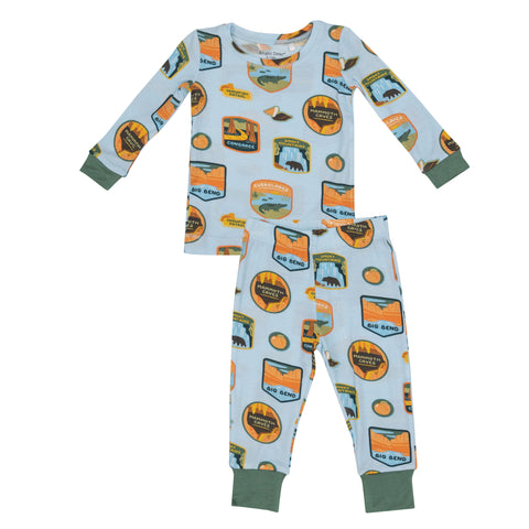 Angel Dear Long Sleeve Loungewear Set - National Park Patches Southeast - Let Them Be Little, A Baby & Children's Clothing Boutique