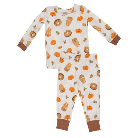 Angel Dear Long Sleeve Loungewear Set - Pumpkin Spice Latte - Let Them Be Little, A Baby & Children's Clothing Boutique