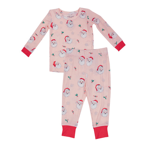 Angel Dear Long Sleeve Loungewear Set - Vintage Santa (Pink) - Let Them Be Little, A Baby & Children's Clothing Boutique