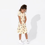 Bellabu Bear Girls Bamboo Blended French Terry Short Sleeve Dress - PAW Patrol Classic - Let Them Be Little, A Baby & Children's Clothing Boutique