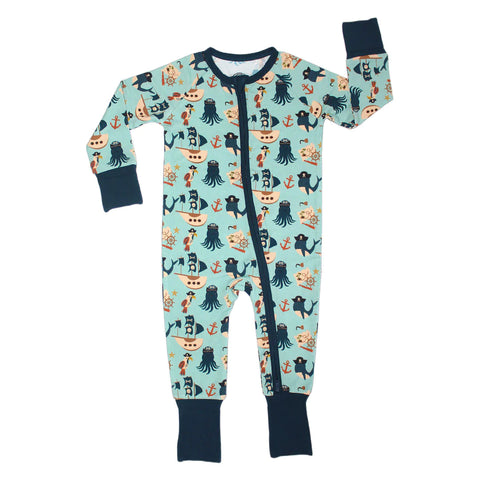 Emerson & Friends Bamboo Convertible Footie - Pirate’s Life - Let Them Be Little, A Baby & Children's Clothing Boutique