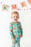Kiki + Lulu Zip Romper w/ Convertible Foot - Merry Rex-mas - Let Them Be Little, A Baby & Children's Clothing Boutique