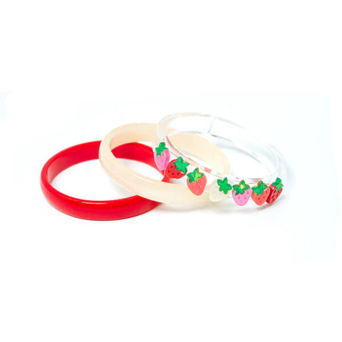Lilies & Roses Bangle Set - Strawberry Pearlized - Let Them Be Little, A Baby & Children's Clothing Boutique