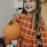 Pink Chicken Organic Steph Dress - Jack -O'-Lantern - Let Them Be Little, A Baby & Children's Clothing Boutique