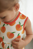 Southern Slumber Bamboo Tiered Twirl Dress with Pockets - Peaches - Let Them Be Little, A Baby & Children's Clothing Boutique