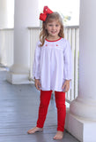 Trotter Street Kids Long Sleeve Embroidery Pants Set - Bows - Let Them Be Little, A Baby & Children's Clothing Boutique