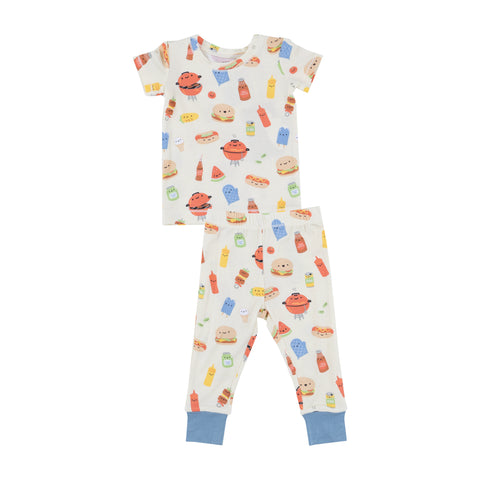 Angel Dear Short Sleeve Loungewear Set - BBQ Buddies - Let Them Be Little, A Baby & Children's Clothing Boutique