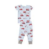 Angel Dear Short Sleeve Loungewear Set - Firetruck Dalmatians - Let Them Be Little, A Baby & Children's Clothing Boutique