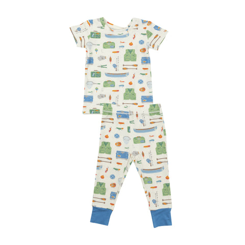 Angel Dear Short Sleeve Loungewear Set - Fishing Tools - Let Them Be Little, A Baby & Children's Clothing Boutique