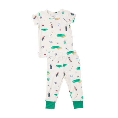 Angel Dear Short Sleeve Loungewear Set - Golf - Let Them Be Little, A Baby & Children's Clothing Boutique