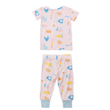 Angel Dear Short Sleeve Loungewear Set - Softball - Let Them Be Little, A Baby & Children's Clothing Boutique