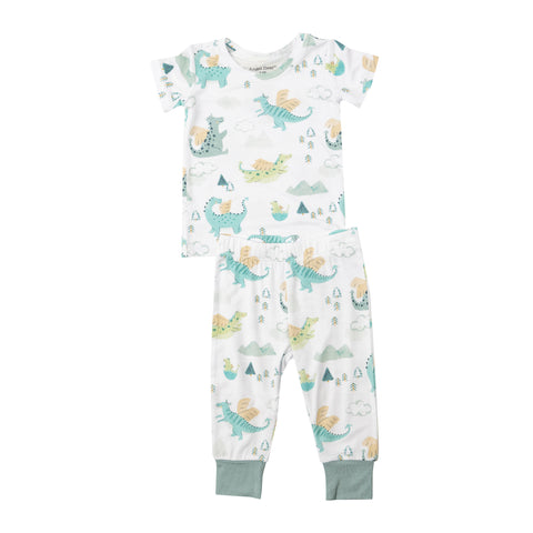 Angel Dear Short Sleeve Loungewear Set - Dragons - Let Them Be Little, A Baby & Children's Clothing Boutique