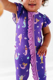Kiki + Lulu Flutter Sleeve Ruffled Zip Romper - Mermaid in the USA - Let Them Be Little, A Baby & Children's Clothing Boutique