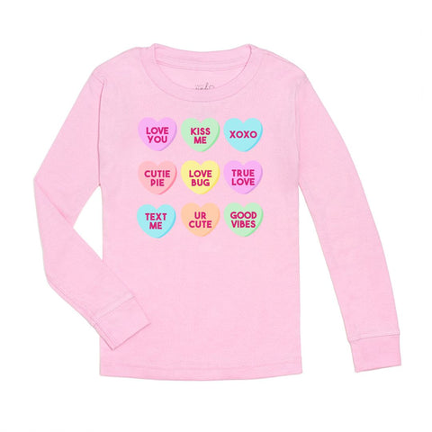 Sweet Wink Long Sleeve Tee - Candy Hearts - Let Them Be Little, A Baby & Children's Clothing Boutique