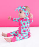 Birdie Bean Ruffled Zip Romper w/ Convertible Foot - June - Let Them Be Little, A Baby & Children's Clothing Boutique