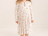 Posh Peanut Long Sleeve Henley Twirl Dress - Clemence - Let Them Be Little, A Baby & Children's Clothing Boutique