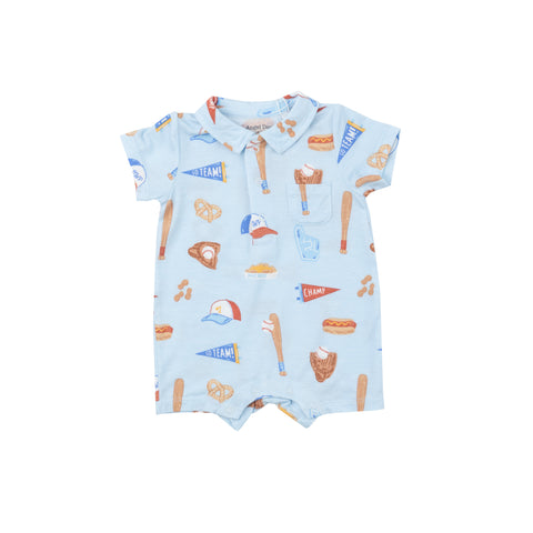 Angel Dear Polo Shortie - Baseball - Let Them Be Little, A Baby & Children's Clothing Boutique
