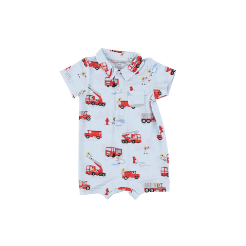 Angel Dear Polo Shortie - Firetruck Dalmatians - Let Them Be Little, A Baby & Children's Clothing Boutique