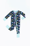 Kiki + Lulu Zip Romper w/ Convertible Foot - Party Animals - Let Them Be Little, A Baby & Children's Clothing Boutique