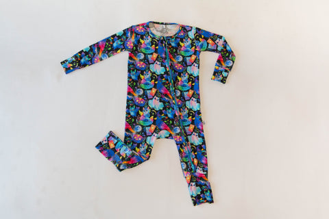 Ollee and Belle Convertible Zip Romper - Lunar - Let Them Be Little, A Baby & Children's Clothing Boutique
