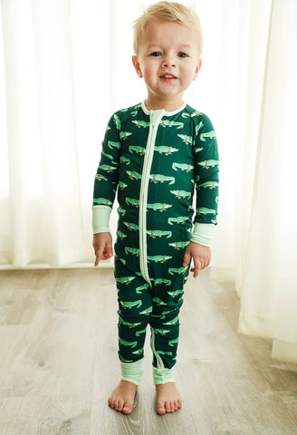 Southern Slumber Double Zipper Bamboo Sleeper - Mardi Gator - Let Them Be Little, A Baby & Children's Clothing Boutique