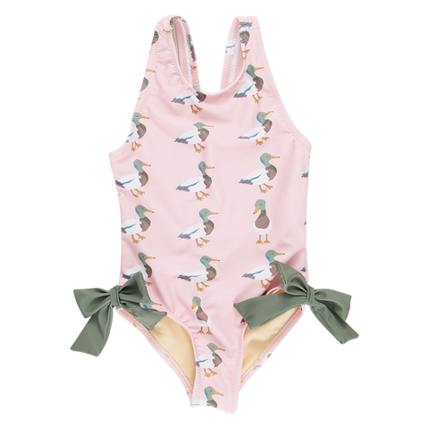 Pink Chicken Sutton Swimsuit - Pink Mallard Friends