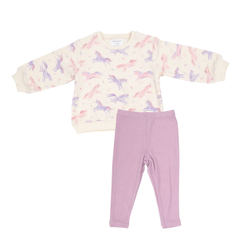 Angel Dear Puffy Oversized Sweatershirt & Rib Legging Set - Pretty Pink Floral - Let Them Be Little, A Baby & Children's Clothing Boutique