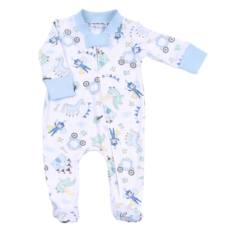 Magnolia Baby Bamboo Blend Printed Zipper Footie - Little Prince