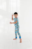 KiKi + Lulu Short Sleeve 2 Piece Set - Baseball (Blue) - Let Them Be Little, A Baby & Children's Clothing Boutique