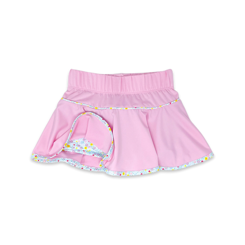 Set Athleisure Quinn Skort - Cotton Candy Pink / Itsy Bitsy Floral - Let Them Be Little, A Baby & Children's Clothing Boutique