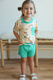 Southern Slumber Short Sleeve Varsity Shorts Set - Beach Dogs - Let Them Be Little, A Baby & Children's Clothing Boutique