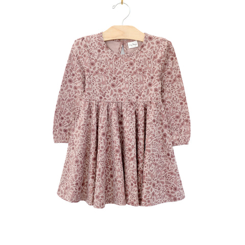 City Mouse Twirl Dress - Dusty Rose Fox Floral - Let Them Be Little, A Baby & Children's Clothing Boutique