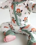 Lucky Panda Kids Zip Romper - Smiley Cowboy - Let Them Be Little, A Baby & Children's Clothing Boutique