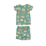 Angel Dear Short Sleeve Short Loungewear Set - Camp Patches - Let Them Be Little, A Baby & Children's Clothing Boutique
