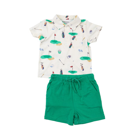 Angel Dear Polo Shirt & Short Set - Golf - Let Them Be Little, A Baby & Children's Clothing Boutique