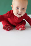 Posh Peanut Convertible One Piece - Dark Red Ribbed - Let Them Be Little, A Baby & Children's Clothing Boutique