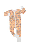 Southern Slumber Double Zipper Bamboo Sleeper - Orange Bunny - Let Them Be Little, A Baby & Children's Clothing Boutique