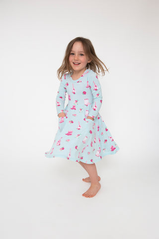 Angel Dear Twirly Long Sleeve Dress - Fancy Cowgirl - Let Them Be Little, A Baby & Children's Clothing Boutique